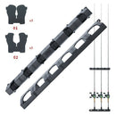 Horizontal Fishing Rod Racks Vertical Ceiling Pole Holder 6-Rod Lock Hanger