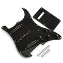 Black 3-Ply Sss Dual Rail Pickups Loaded Prewired Guitar Pickguards For 11