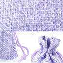 10Pcs Small Burlap Jute Hessian Wedding Favor Gift Candy Bags Drawstring Pouches