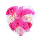 9Pcs Scented Rose Flower Petal Bath Body Soap Wedding Party Gift(Rose+White