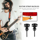 2pcs Non-Slip Guitar Strap Buckles Zinc Alloy Lock Button Buckle Guitar Part