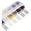 6 Colors Lobster Claw Clasps and 6 Colors Open Jump Rings for Jewelry Makin B6U8
