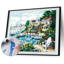 DIY Painting By Number Kit Modern Sea Houses Wall Decor Canvas Coloring Art