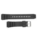 18mm Mens Military Black Silicone Rubber Waterproof Sport Wrist Watch Band Strap