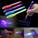 New 1pc Invisible Ink Spy Pen Built in UV Light Magic Marker Secret Message