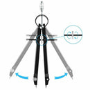 Professional Compass with Lock, Compass for Geometry, 6inch Spring Bow Comp