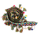 1 Yd Ethnic Style Colorful Pom Pom Ball Beads Lace Tassel Ribbon Fringe Trim
