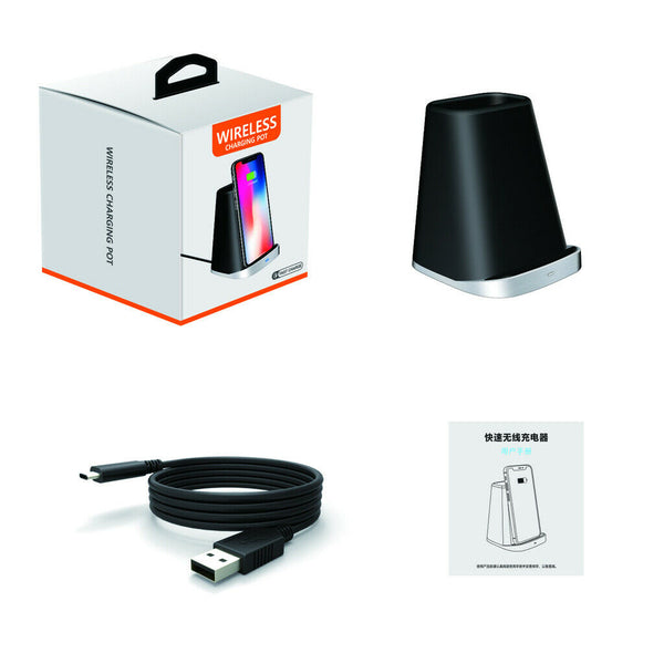 2 In 1 Wireless Charger Fast Charge Pad, Universally Compatible with Qi Enabled