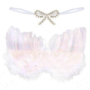 Newborn Feather Angel Wing Photography Prop with Crystal Headband Set