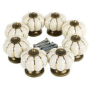 8 Design Pumpkin Porcelain Knobs Furniture Handles Furniture knob Furniture N3P9