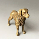China Pure Brass Prosperous Wealth Dog Small Statue Solid Brass Dog Hand Pi
