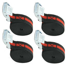 4PcsCam Tie Down Straps Cargo Lash Luggage Nylon Bag Belt with Metal Buckle