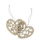 10pcs/bag Wooden Hollow Out Love Heart Pendant Wedding Party Festival Decor A