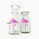 12pcs/Pack Glitter Paper Flamingo Stickers Bottle Cup Label Decals DIY