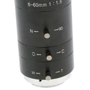 6-60mm 1/3" CS Lens IR F1.6 Manual Zoom Focus Iris For CCD Industry Cameras