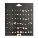30 Set Of Durable Color Alloy Ear Studs For Christmas Birthdays