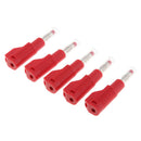 5Pieces 4mm Banana Plug For Test Probes Instrument Meter Connector Red