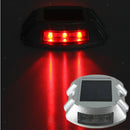 Steady ON Solar LED Traffic Sign Security Light Road Stud Decor Red Light