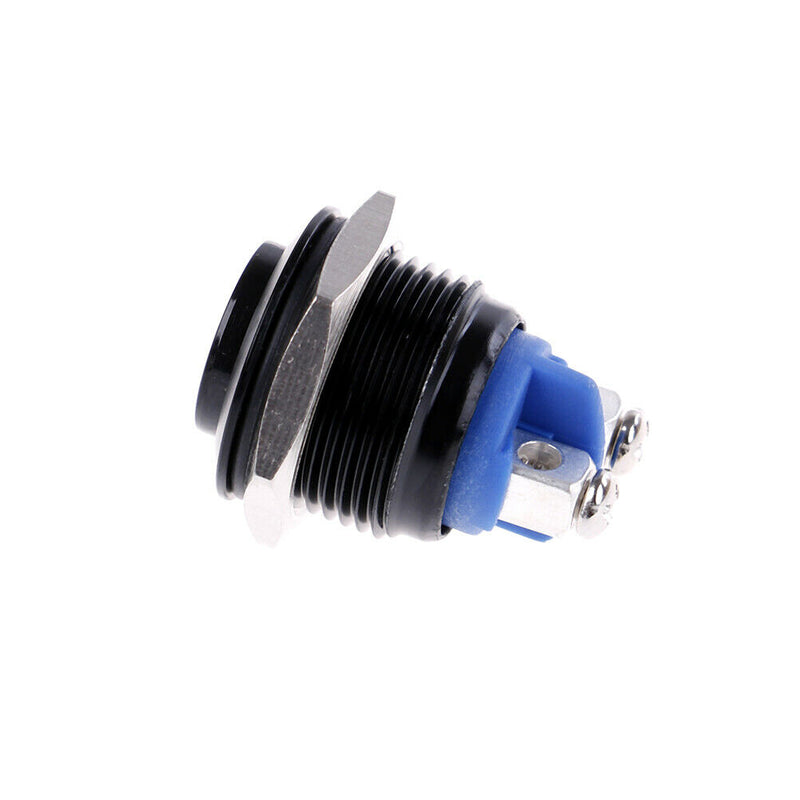 1PC 19mm waterproof black momentary metal push button reset switch high head  Gw