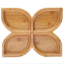 Bamboo Candy Board Fruit Nut Bowl Home Decor Service Tray Display Part Nut