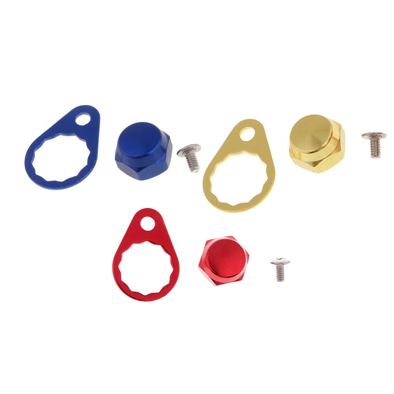 3pcs Baitcasting Fishing Reel Handle Crank Nuts Plate Screw Cap, Right Hand