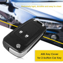 2 Buttons Key Shell Replacement for Chevy Buick Opel Blank Blade Key Case A