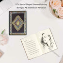 DIY Mandala Special Shaped Diamond Painting 50 Pages A5 Sketchbook Notepad