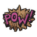 letters Sequins Embroidery Iron sew on patch applique DIY clothing 11X9cm WT