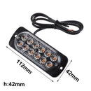 12LED 12V-24V 36W Amber Car Truck Side Emergency Warning Flash Strobe Light A