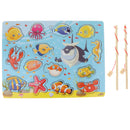 Magnetic Fishing Game & Ocean Board Animal Puzzle Developmental Wooden Pretend