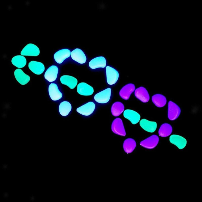 40pcs Man Made Luminous Stones Garden Patio Walkway Pathway DIY Rocks