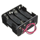 2PCS Wire Leaded Black Plastic AA Battery Holder Case Storage Holder Box Case