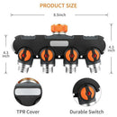 4 Way Hose Splitter,Garden Hose Splitter,Easy to Open Hose Connector 4 Way