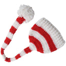 Christmas Crochet Knit Baby Photo Hat White Red H6T4