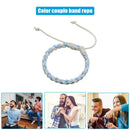 Colorful Weave Bracelet Ethnic Knit Rope Bangles Jewelry Gift (Light Blue) A