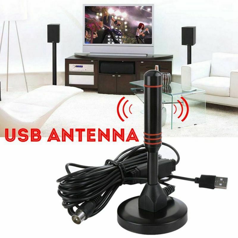 Portable Size 25DB 1080P Antena Digital HDTV Antenna Indoor Signal Flat TV  C2E2