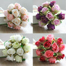12pcs/lots Artificial Rose Flowers Wedding bouquet Thai Royal Rose Silk flo N8E3