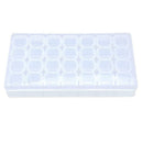 Plastic 28 Slots Clear Nail Tools Jewelry Storage Box Case Organizer Beads A