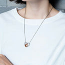 Double Heart Stainless Steel Cremation Jewelry Hold Loved Ones Ashes Keepsa D3Z8
