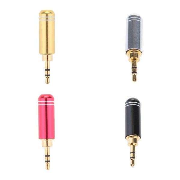 4x 2.5mm Stereo Male Adapter Jack Plug DIY Solder 3 Pole Audio Connector