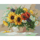 Painting By Numbers Kit DIY Flower Hand Painted Canvas Oil Art Picture Gift