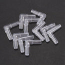 10pcs 4mm Connection Diameter Plastic Aquarium Bent Air Hose Clear E7C7