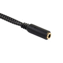 2 Pcs 3.5mm Stereo Jack 1 Female to 2 Male Headphone Microphone Audio Cable
