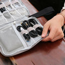 Travel Storage Bag Electronics USB Charger Case Data Cable Organizer black
