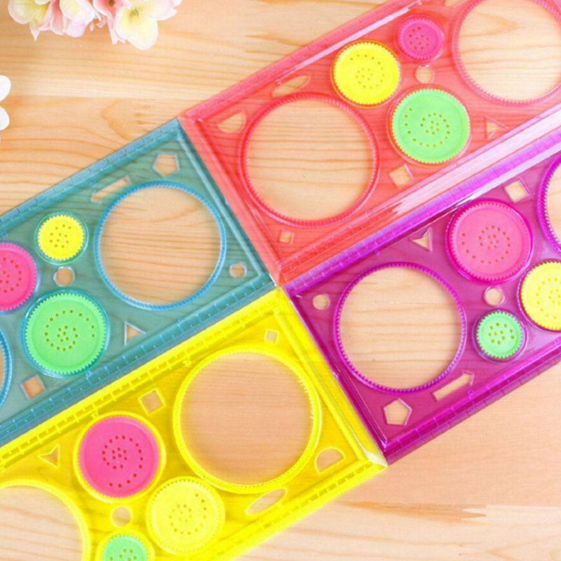 1 Pc Spirograph Geometric Ruler Drafting Tools Stationery Drawing Toys Set