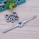 8pcs Circular Die Set M3 M4 M5 M6 M8 M10 M12 with 1 Wrench Hss Tap Die