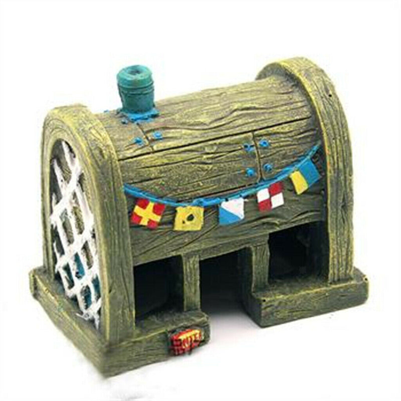 2 x Funny Castle House Aquarium Fish Tank Scenery Ornament Decoration DIY Double