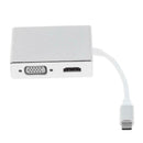 Multifunctional 4-in-1 Type-C to VGA HDMI DVI USB3.0 Port Converter Adapter