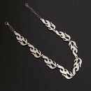 Harajuku Streetwear Alloy Flame Unisex Necklace Punk Accessory Rock Chain C C1L5