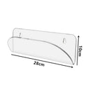 2x Clear Longboard Skateboard Wall Hanging Acrylic Rack Stand Storage Shelf